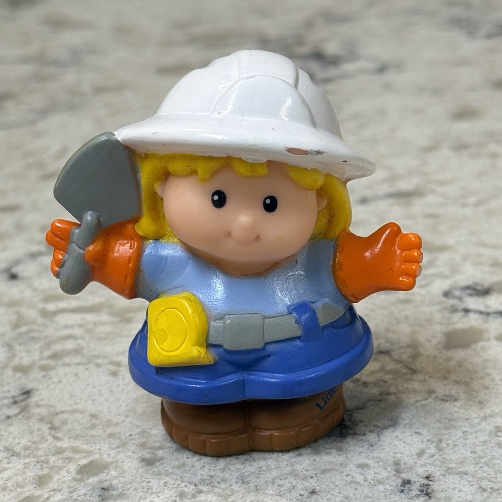 Fisher Price Little People Construction Sarah Lynn Girl Blonde Hair 2001 2010